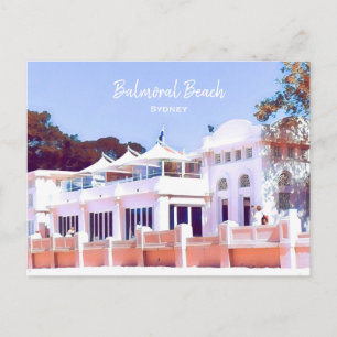 Sydney Balmoral Beach retro Bathers Pavillion Postcard