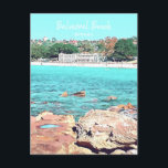 Sydney Balmoral Beach retro Bathers Pavillion Postcard<br><div class="desc">Beautiful scenery of Sydney's Balmoral Beach taken from Balmoral Mosman area in North Sydney. Famous white Bathers Pavillion historic retro beach architecture vibe. Australian scenery. Sydney travel souvenir.</div>