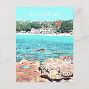 Sydney Balmoral Beach retro Bathers Pavillion Postcard