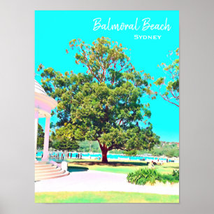 Sydney Balmoral Beach white Rotunda Poster