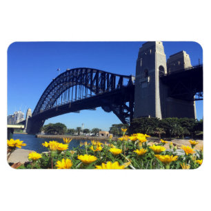 sydney bridge flowers magnet