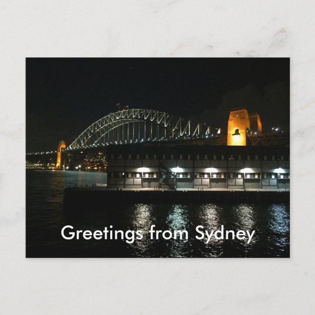 sydney bridge greetings postcard (Front)