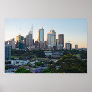 Sydney Business Centre Skyscrapers Poster