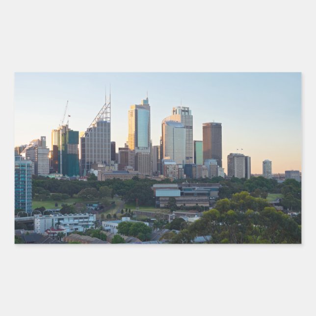 Sydney Business Centre Skyscrapers Rectangular Sticker (Front)