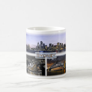 Sydney by Night - Australia - Mosaic - Coffee Mug