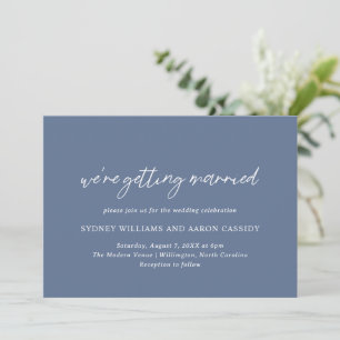 Sydney Dusty Blue Modern Wedding Invitation