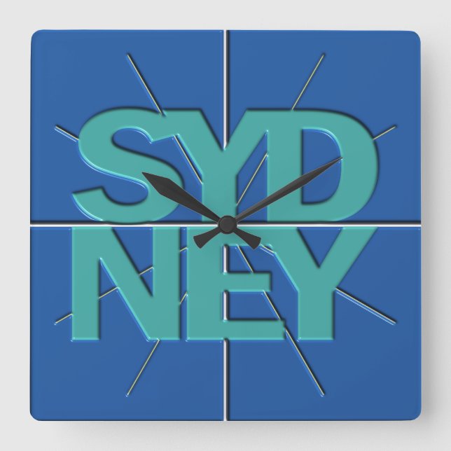 Sydney Finance Timezone Wall Clock (Front)