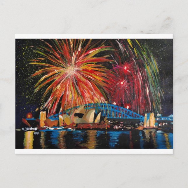 Sydney Firework at Opera House Postcard (Front)
