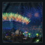 Sydney Fireworks Bandana<br><div class="desc">Merging clothing accessories with photography art is something rare. This beautiful landscape photo of the exciting New Years Fireworks Display in Sydney,  Australia on a bandana is something special. It's going to have people curious and interested. Get one today of this limited edition item!</div>