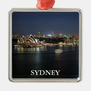 Sydney Harbour at Circular Quay Metal Tree Decoration