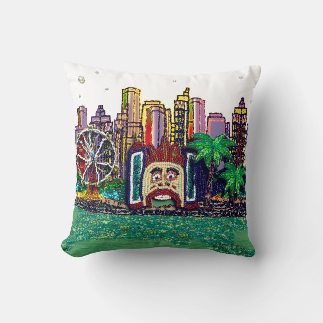 Sydney Harbour Australia by Sequin Dreams Studio Cushion (Front)