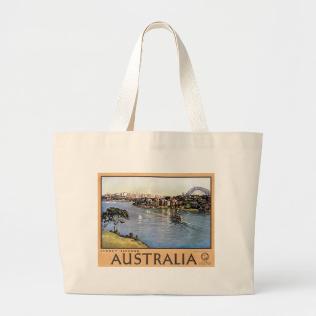 Sydney Harbour, Australia Large Tote Bag (Front)
