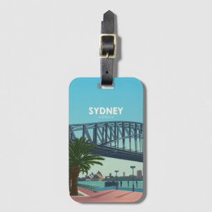 Sydney Harbour Australia Vintage Travel Luggage Tag