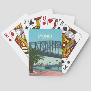 Sydney Harbour Australia Vintage Travel Playing Cards