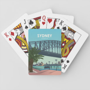 Sydney Harbour Australia Vintage Travel Playing Cards