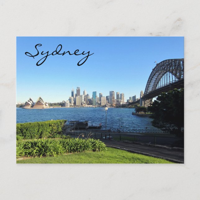 sydney harbour blue postcard (Front)