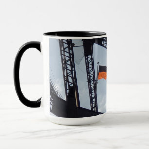 Sydney harbour bridge aboriginal flag mug. mug
