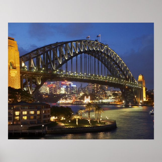 Sydney Harbour Bridge and Park Hyatt Sydney Hotel Poster (Front)