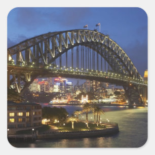 Sydney Harbour Bridge and Park Hyatt Sydney Hotel Square Sticker