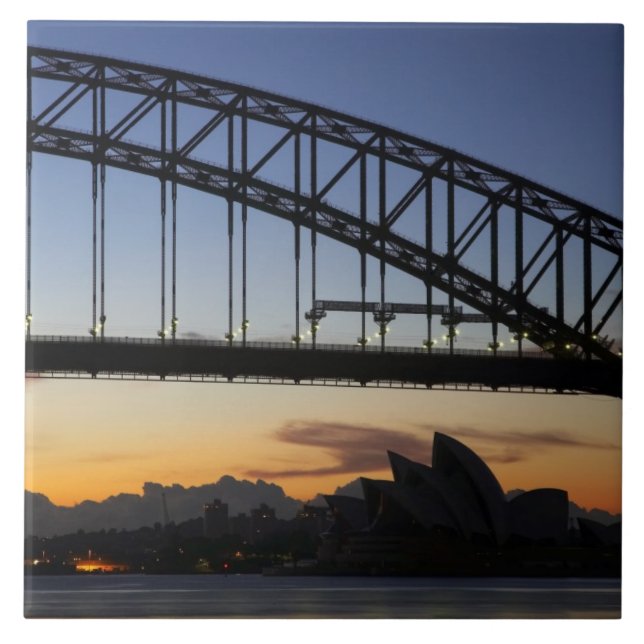 Sydney Harbour Bridge and Sydney Opera House at 2 Ceramic Tile (Front)