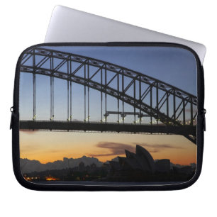 Sydney Harbour Bridge and Sydney Opera House at 2 Laptop Sleeve