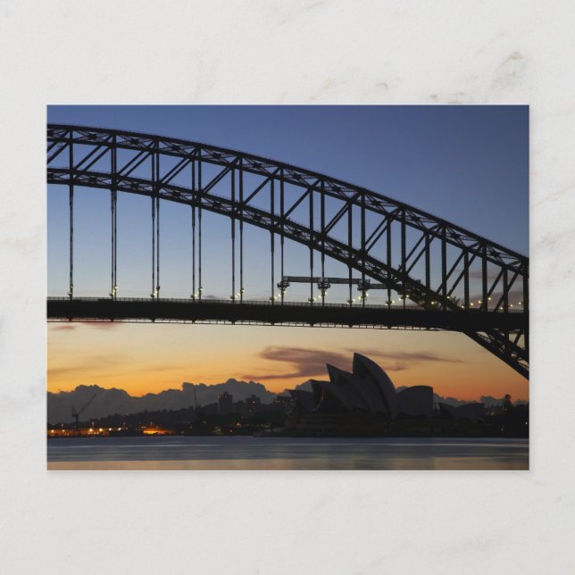 Sydney Harbour Bridge and Sydney Opera House at 2 Postcard (Front)