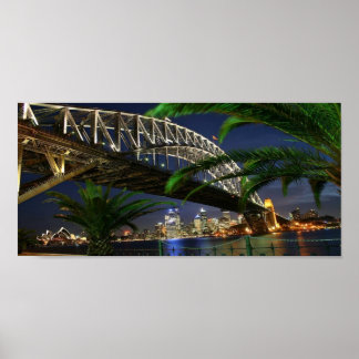Sydney Harbour Bridge at Night Poster