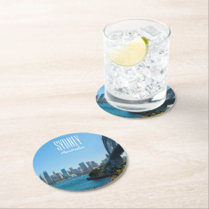 Sydney Harbour Bridge Australia City Landscape Round Paper Coaster