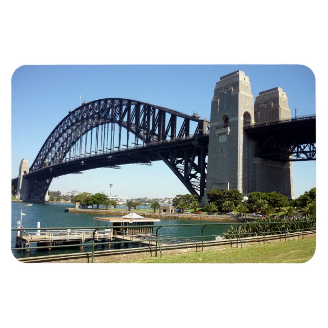 sydney harbour bridge green magnet (Horizontal)