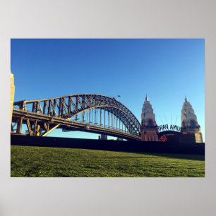 sydney harbour bridge green poster