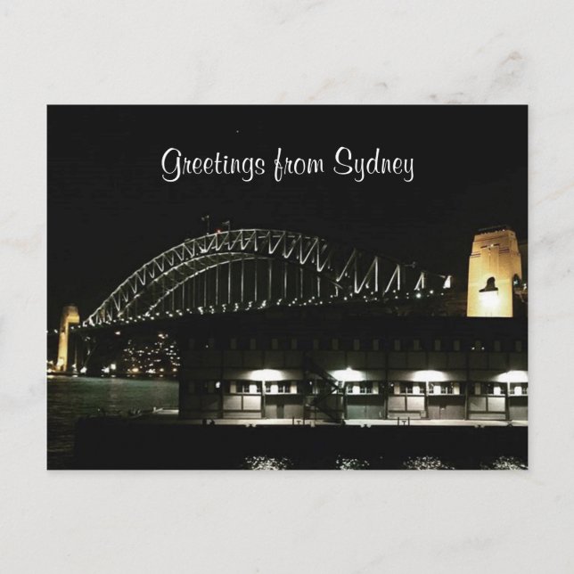 sydney harbour bridge greetings postcard (Front)