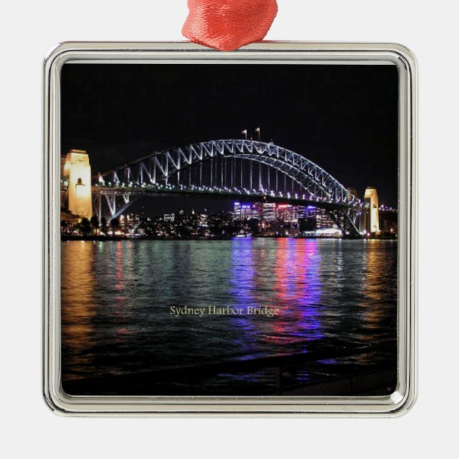 Sydney Harbour Bridge Metal Ornament (Front)