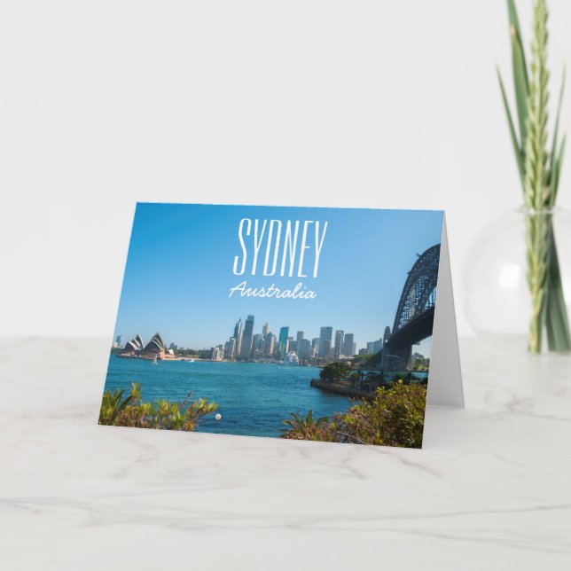 Sydney Harbour Bridge & Opera House Skyline Card (Front)