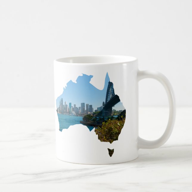 Sydney Harbour Bridge & Opera House Skyline Custom Coffee Mug (Right)