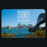 Sydney Harbour Bridge & Opera House Skyline Magnet<br><div class="desc">Welcome to one of the world’s most beautiful natural harbours. Sydney Harbour has it all; sparkling blue waters, iconic tourists attractions, hidden beaches, pristine bushland, pretty botanic gardens brimming with native flora and charming islands that are made for exploring. Hop on a ferry at Circular Quay and glide past the...</div>