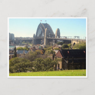 sydney harbour bridge view postcard
