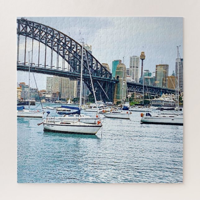 Sydney Harbour Bridge with yachts Jigsaw Puzzle (Vertical)