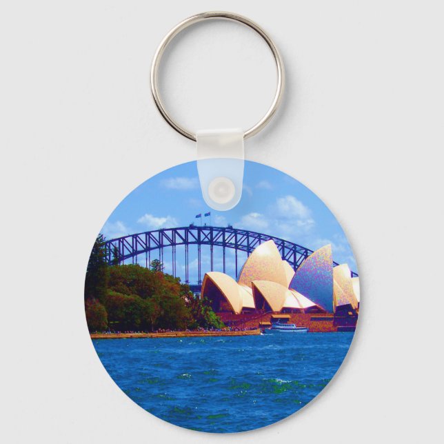 sydney harbour bright key ring (Front)