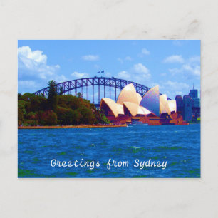 sydney harbour bright postcard