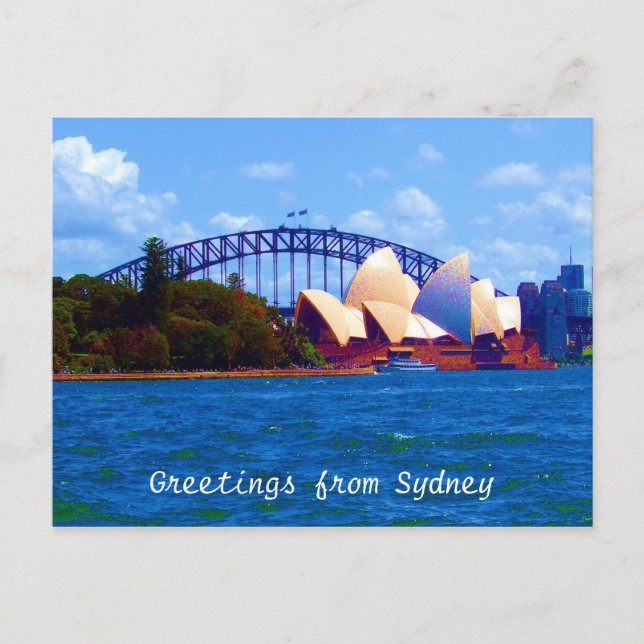 sydney harbour bright postcard (Front)