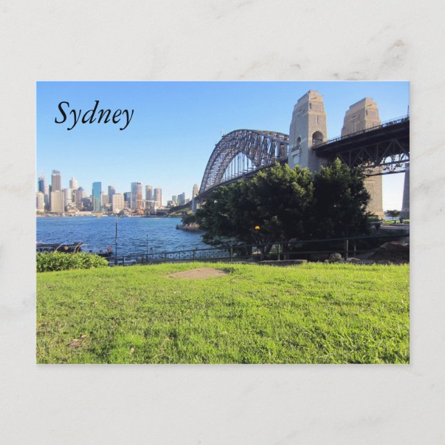 sydney harbour grass postcard (Front)