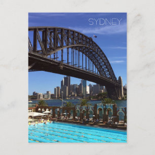 sydney harbour pool postcard