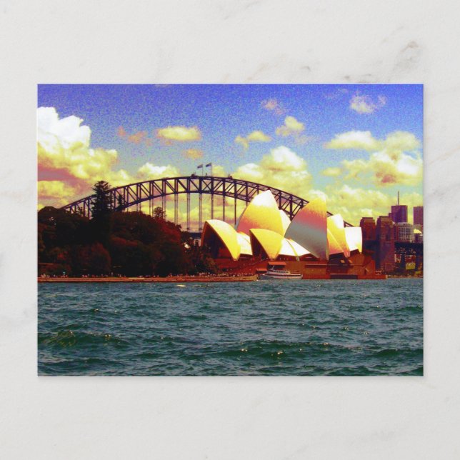 sydney harbour stylised postcard (Front)