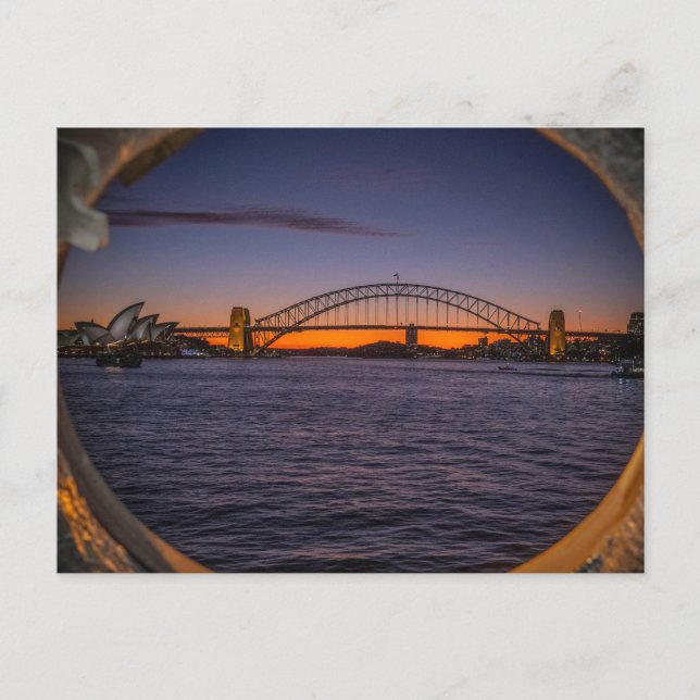Sydney Harbour Sunset Postcard (Front)