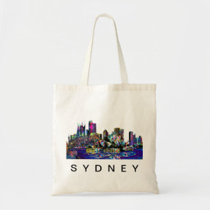 Sydney in graffiti tote bag