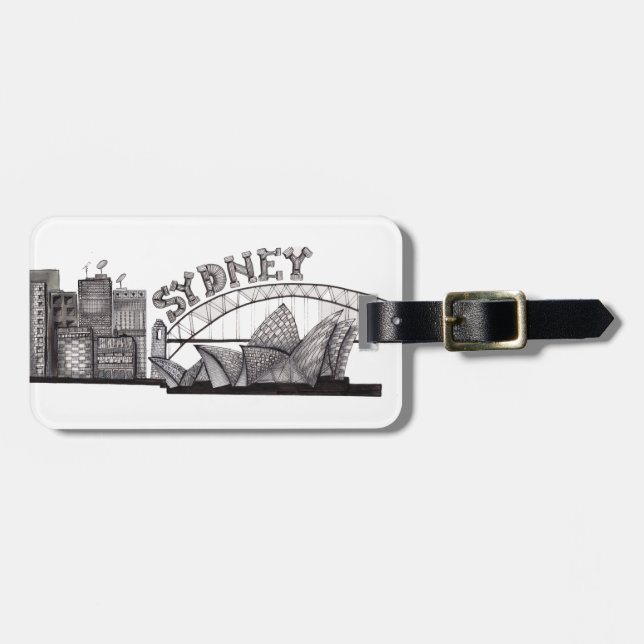 Sydney in tangles luggage tag (Front Horizontal)