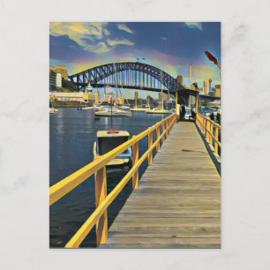 sydney jetty postcard