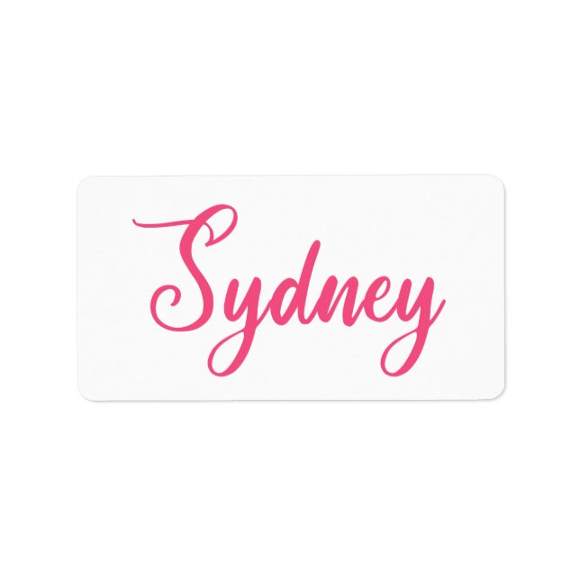 sydney        label (Front)