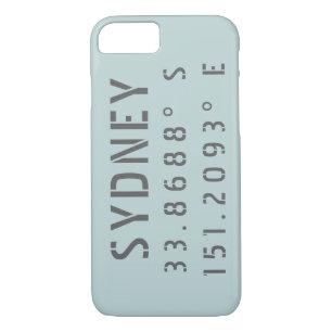 Sydney Latitude Longitude iPhone 8/7 Case