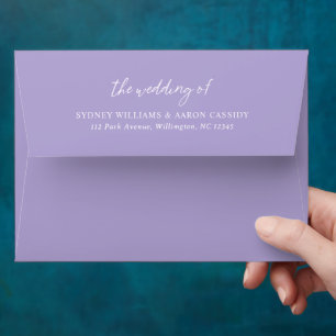Sydney Lavender Modern Wedding Envelope